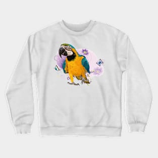 blue and yellow macaw Crewneck Sweatshirt